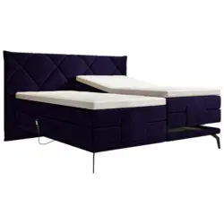 Boxspringbett 180/200 cm in Violett