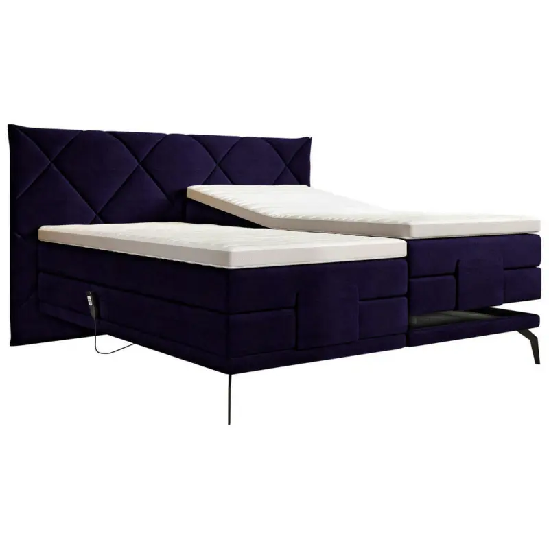 Boxspringbett 180/200 cm in Violett