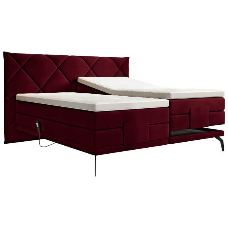 Boxspringbett 160/200 cm in Rot