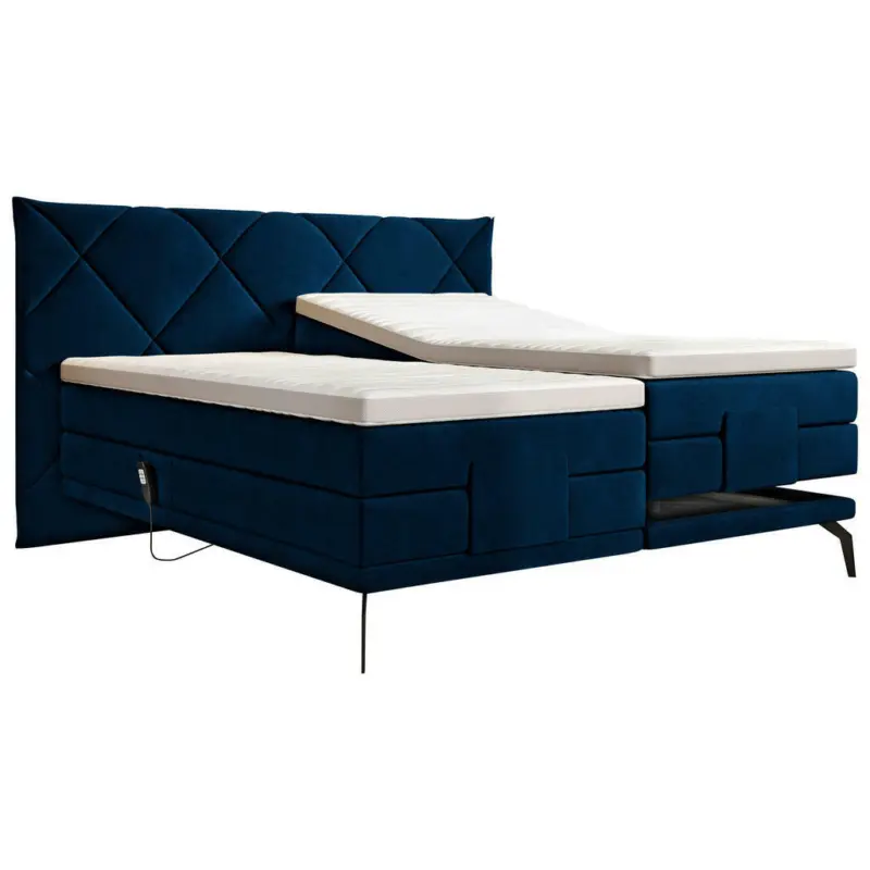 Boxspringbett 180/200 cm in Blau