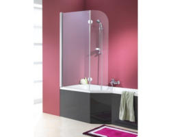 Badewannenaufsatz Ottofond 2-teilig zu Clip Mod. B 800/340x1400 mm Echtglas klar chromoptik