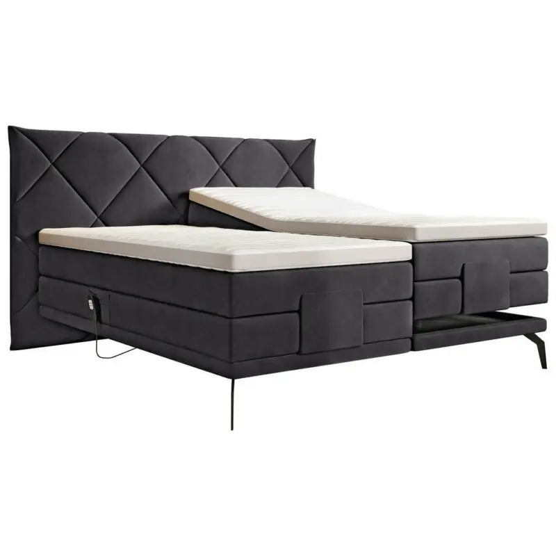Boxspringbett 180/200 cm in Grau