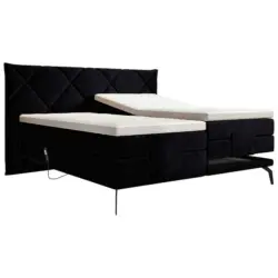 Boxspringbett 160/200 cm in Schwarz