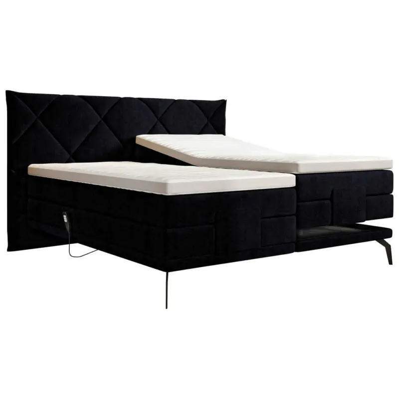 Boxspringbett 160/200 cm in Schwarz