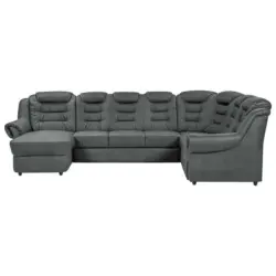 Wohnlandschaft in Chenille Dunkelgrau