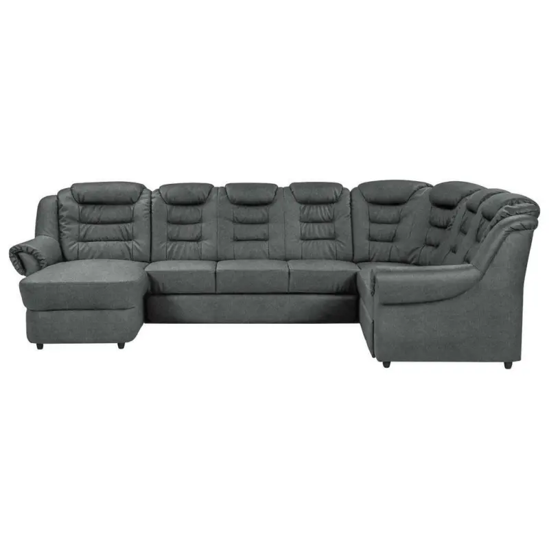 Wohnlandschaft in Chenille Dunkelgrau