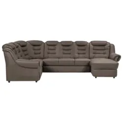 Wohnlandschaft in Chenille Taupe