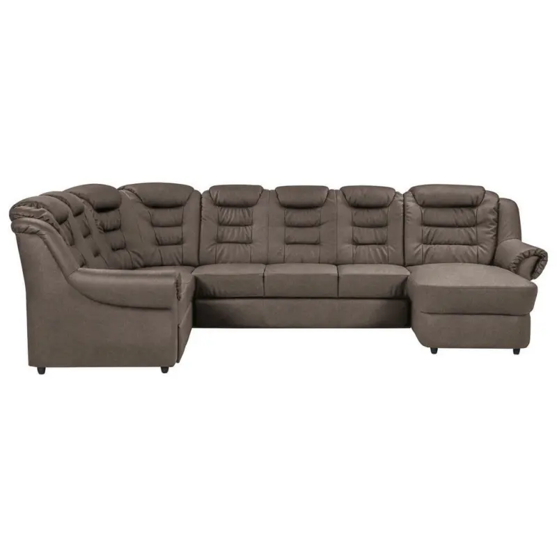 Wohnlandschaft in Chenille Taupe