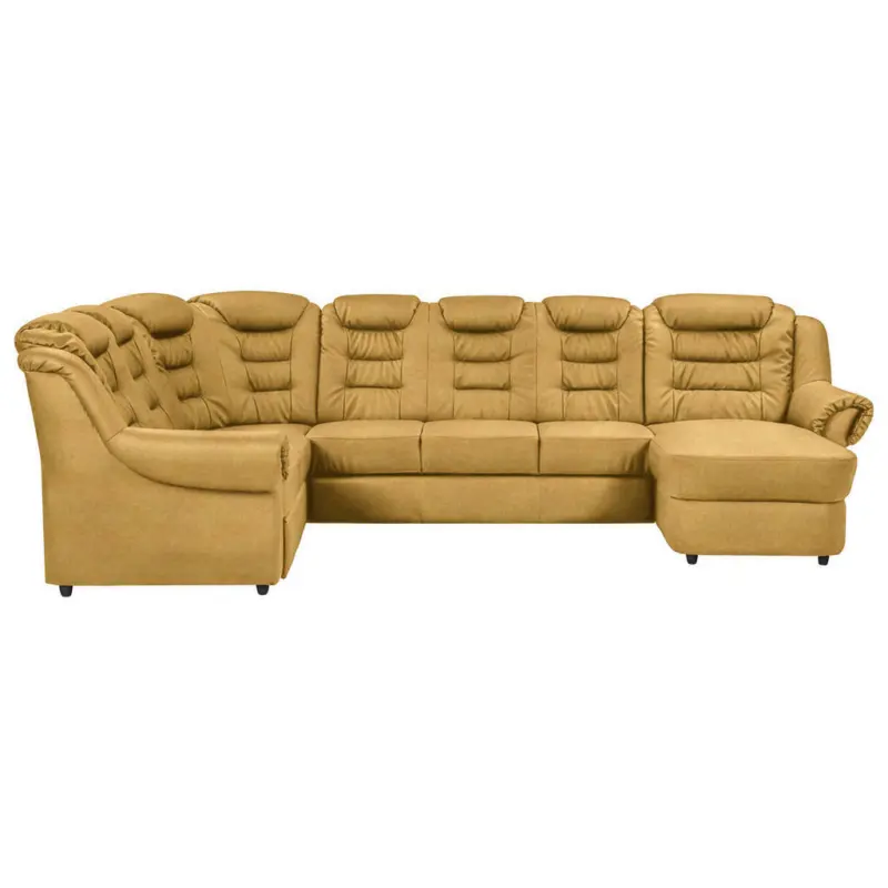 Wohnlandschaft in Chenille Gelb