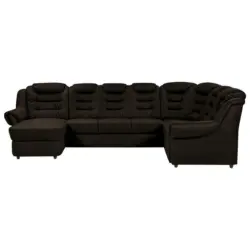 Wohnlandschaft in Chenille Braun