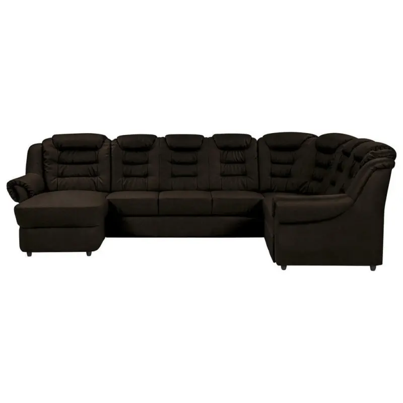 Wohnlandschaft in Chenille Braun