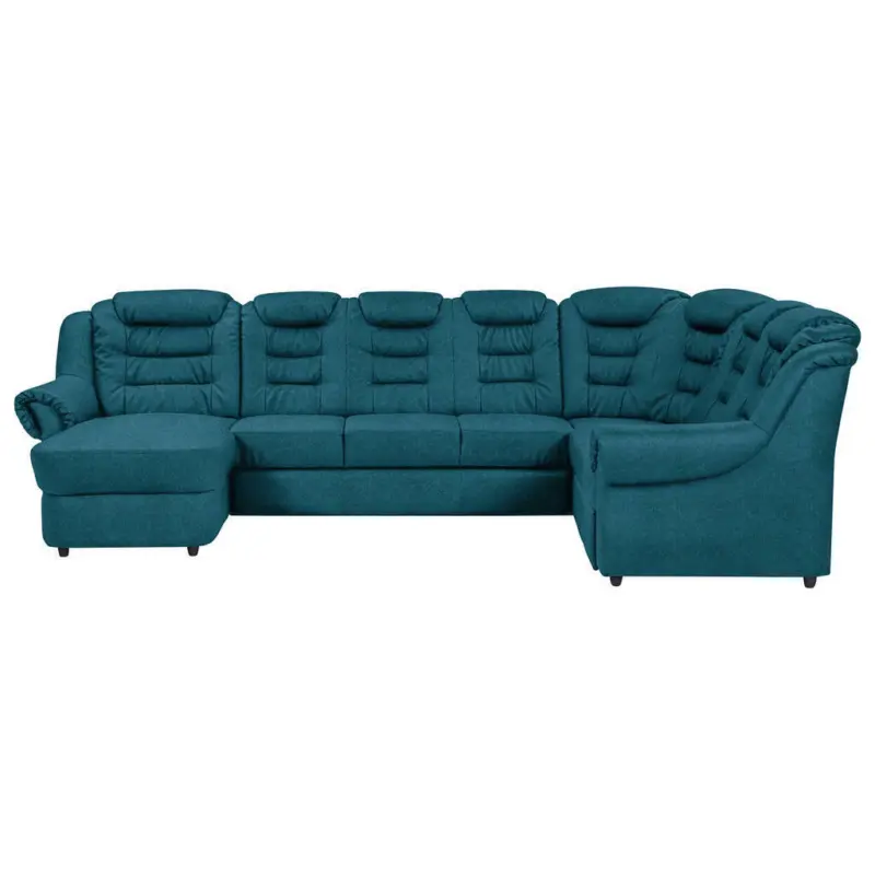 Wohnlandschaft in Chenille Blau