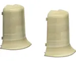 Hornbach Außenecken für Klemm-Sockelleiste mit Kabelkanal Nussbaum oliv 50 mm