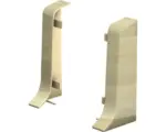 Hornbach Endstücke für Klemm-Sockelleiste mit Kabelkanal Nussbaum oliv 50 mm