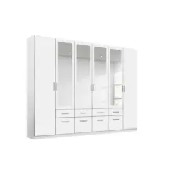 Drehtürenschrank in Weiß