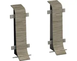 Verbinder für Klemm-Sockelleiste mit Kabelkanal Akazie Vintage 50 mm