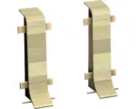 Hornbach Verbinder für Klemm-Sockelleiste mit Kabelkanal Nussbaum oliv 50 mm
