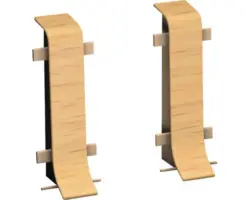 Verbinder für Klemm-Sockelleiste mit Kabelkanal Buche 50 mm