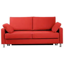 Schlafsofa in Flachgewebe Rot
