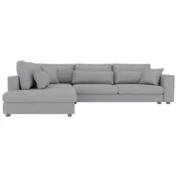 Ecksofa in Cord Grau