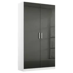 Drehtürenschrank in Weiß