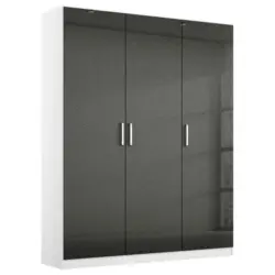 Drehtürenschrank in Weiß