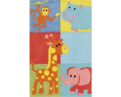 Kinderteppich Zoo Karo 80x150 cm