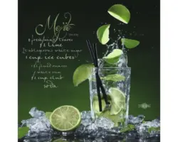 Glasbild Mojito 20x20 cm GLA1103