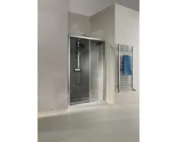 Schiebetür für Nische Schulte Kristall/Trend 1200x1850 mm Dekorglas grau chromoptik