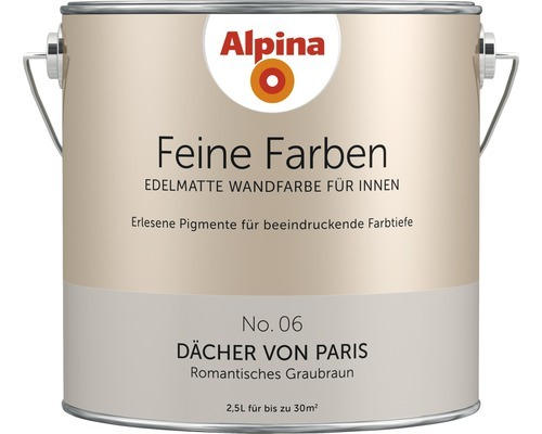 Alpina Feine Farben konservierungsmittelfrei Dächer von Paris 2,5 L