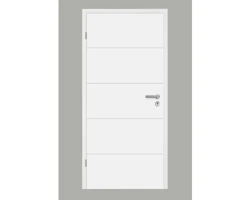 Innentüre Pertura Perla Typ 17 Weißlack 90x203 cm links