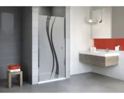 Drehtür für Nische Schulte Alexa Style 2.0 900x1920 mm Dekorglas Liane chromoptik