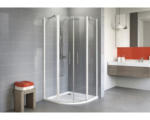 Hornbach Runddusche mit Drehtür Schulte Alexa Style 2.0 Radius 500 mm 900x900x1920 mm Echtglas Klar hell weiß