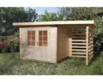 Hornbach Blockbohlenhaus weka Argosa 179 inklusive Lagerplatz Gr.1 mit Fußboden 385 x 241 cm natur