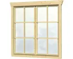 Hornbach Doppelfenster für Gartenhaus 28 mm SKAN HOLZ 2x57,5x123,5 cm, natur