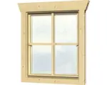 Hornbach Einzelfenster für Gartenhaus 28 mm SKAN HOLZ Anschlag links 57,5x70,5 cm, natur