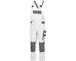 Latzhose Extrem weiß/grau Gr. XXL