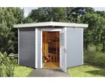 Hornbach Blockbohlen-Eckhaus weka 229 mit Fußboden 239 x 235 cm grau