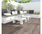 Hornbach FLAIRSTONE Feinsteinzeug Terrassenplatte Wood Mocca rektifizierte Kante 90 x 45 x 2 cm