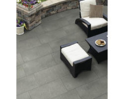 FLAIRSTONE Feinsteinzeug Terrassenplatte Garden Goldengrey rektifizierte Kante 90 x 45 x 2 cm