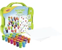 Kreativset Buchstabenstempel 26-teilig im Koffer