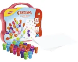 Kreativset Tierstempel 26-teilig im Koffer