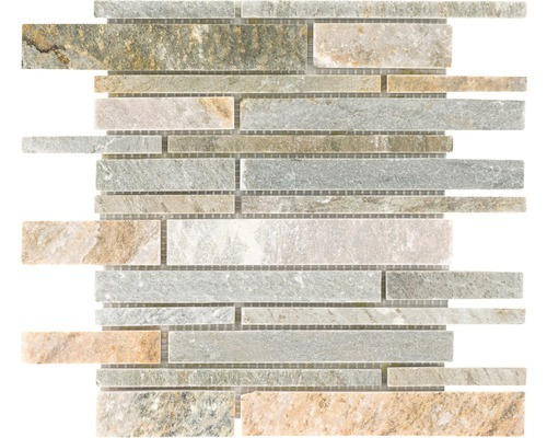 Natursteinmosaik Quarzit 30,0x30,0 cm beige