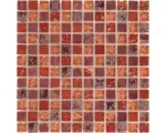 Hornbach Glasmosaik mit Naturstein May 30,0x30,0 cm rot