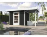 Hornbach Gartenhaus weka Finline Profil Gr.3 mit Fußboden und Schleppdach 295 x 300 cm anthrazit-weiß