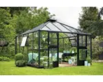 Hornbach Gewächshaus JULIANA Oase 3 mm Sicherheitsglas 368 x 368 cm anthrazit