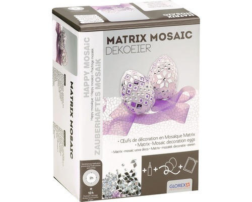 Kreativset Matrix Mosaic Deko Eier lila-silber