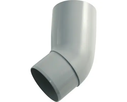 Marley Fallrohrbogen Kunststoff rund 45 Grad Fenstergrau RAL 7040 NW 125 mm