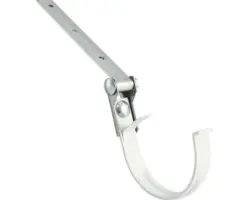 Marley Rinneneisen Metall verstellbar halbrund verzinkt Verkehrsweiss RAL 9016 NW 100 mm