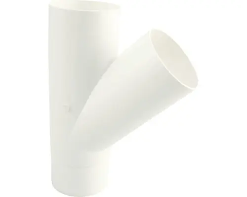 Marley Rohrabzweig Kunststoff rund 45 Grad Verkehrsweiss RAL 9016 NW 105/105 mm